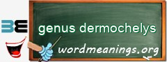 WordMeaning blackboard for genus dermochelys